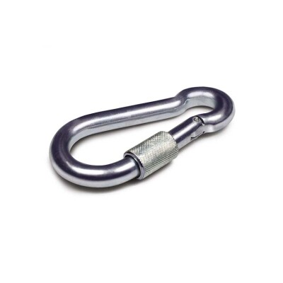 DIN 5299 snap hook with safety latch