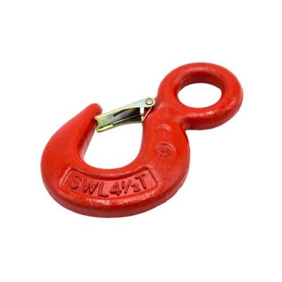 Alloy steel lifting hook with safety latch