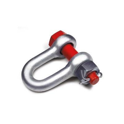 Heavy-duty d-type shackle with nut and cotter pin