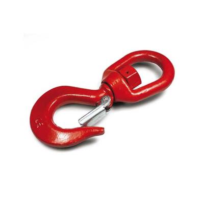 Swivel hook with safety latch